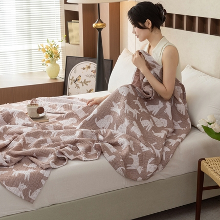 91家纺网 家纺一手货源 找家纺 （总）乐家毛巾被 2025春夏新款三层棉全棉纯棉毛巾被