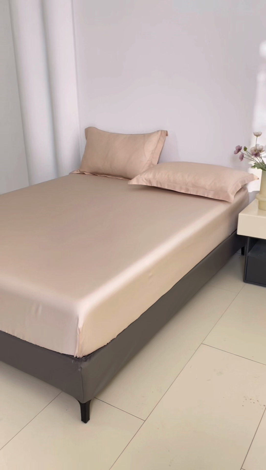 91家纺网 家纺一手货源 找家纺 寝柔2025春夏新款50S纯色天丝床笠单件席梦思床垫棕垫保护套凉感（有质检报告） 超凡玉