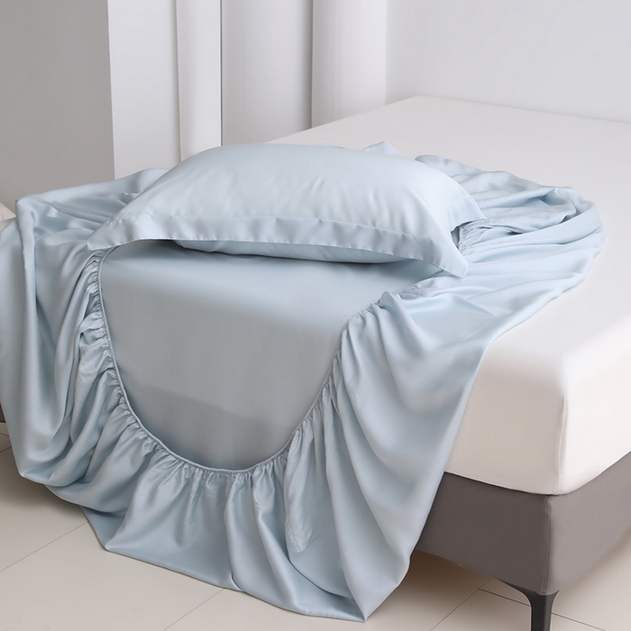 91家纺网 家纺一手货源 找家纺 寝柔2025春夏新款50S纯色天丝床笠单件席梦思床垫棕垫保护套凉感（有质检报告） 海岛兰