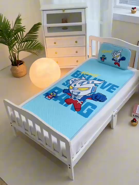 91家纺网 家纺一手货源 找家纺 八零年代  2025新款3D凉豆豆大版卡通儿童凉席夏被三件套冰豆豆凉席 凉豆豆赛 罗