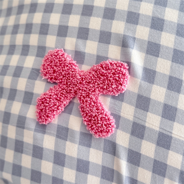 91家纺网 家纺一手货源 找家纺 多品 2025春夏新款水洗棉毛巾绣卡通系列四件套-系列二 帽子狗