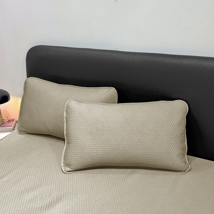 91家纺网 家纺一手货源 找家纺 春寻家纺 2025新款凉豆豆凉席冰丝席 香槟色