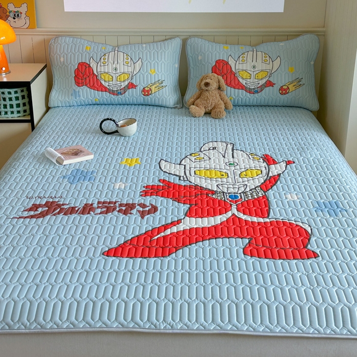 91家纺网 家纺一手货源 找家纺 金爱家 2025新款奥特曼乳胶凉席席子 乳胶-超级英雄