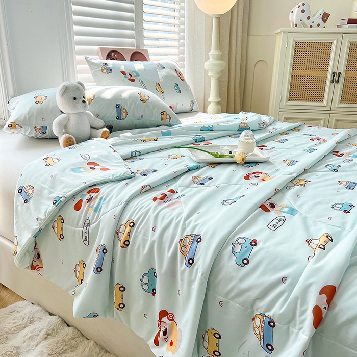 91家纺网 家纺一手货源 找家纺 （总）好梦来家纺（原锦茂家纺） 2025年新款A类数码印花纯色夏凉被凉感丝数夏被冰淇淋夏被空调被西瓜被真丝天丝