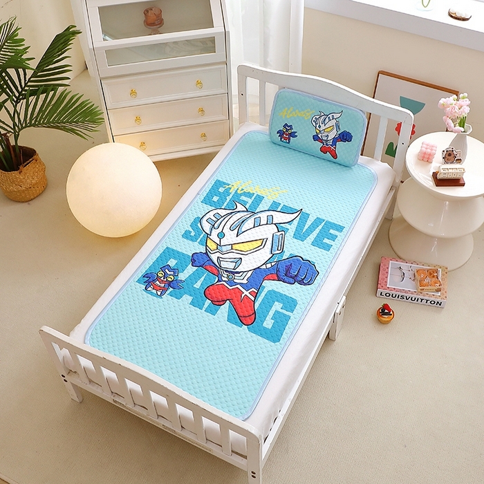 91家纺网 家纺一手货源 找家纺 八零年代  2025新款3D凉豆豆大版卡通儿童凉席夏被三件套冰豆豆凉席 凉豆豆赛 罗