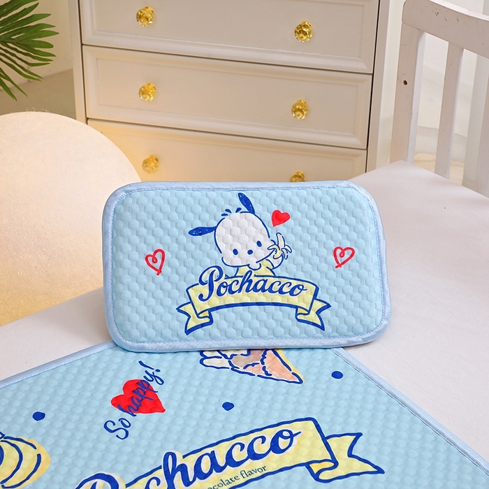 91家纺网 家纺一手货源 找家纺 2025新款3D凉豆豆大版三丽鸥正版授权儿童凉席夏被三件套 凉豆豆 帕恰狗