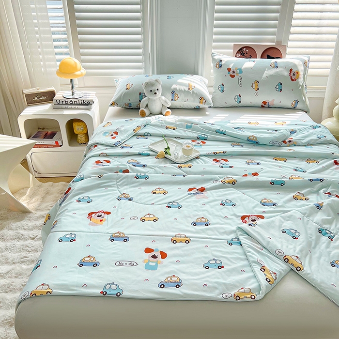 91家纺网 家纺一手货源 找家纺 （总）好梦来家纺（原锦茂家纺） 2025年新款A类数码印花纯色夏凉被凉感丝数夏被冰淇淋夏被空调被西瓜被真丝天丝