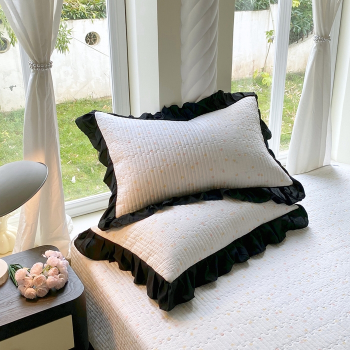 91家纺网 家纺一手货源 找家纺 （总）老k2025新款亲肤舒适水洗棉花边床盖三件套