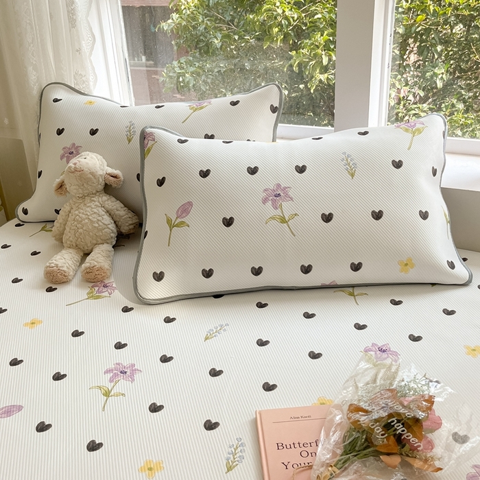 91家纺网 家纺一手货源 找家纺 星座家纺 2025新款复合提花凉感丝凉席三件套床笠款 奇妙幻想-床笠款