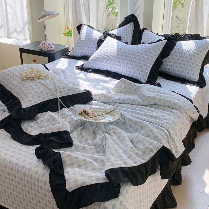 91家纺网 家纺一手货源 找家纺 （总）老k 2025新款水洗棉花边夏被夏凉被空调被