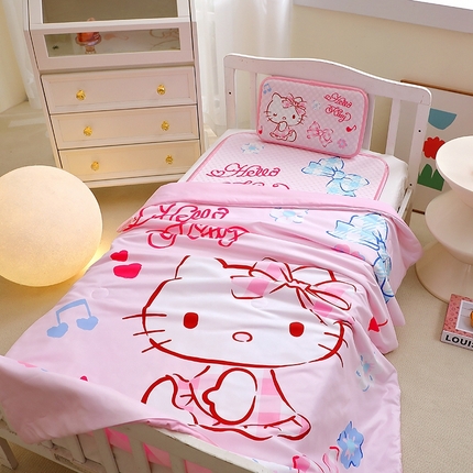 2025新款3D凉豆豆大版三丽鸥正版授权儿童凉席夏被三件套 凉豆豆 KT