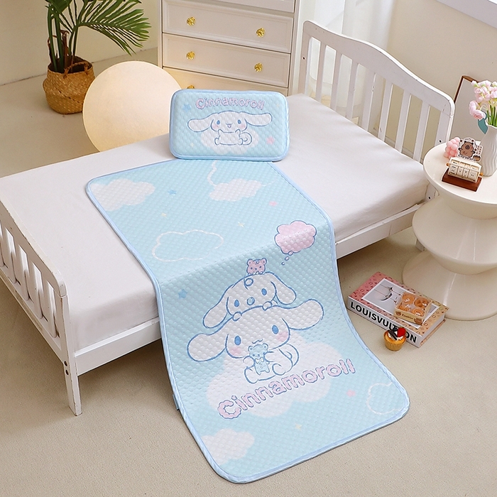 91家纺网 家纺一手货源 找家纺 2025新款3D凉豆豆大版三丽鸥正版授权儿童凉席夏被三件套 凉豆豆 大耳狗