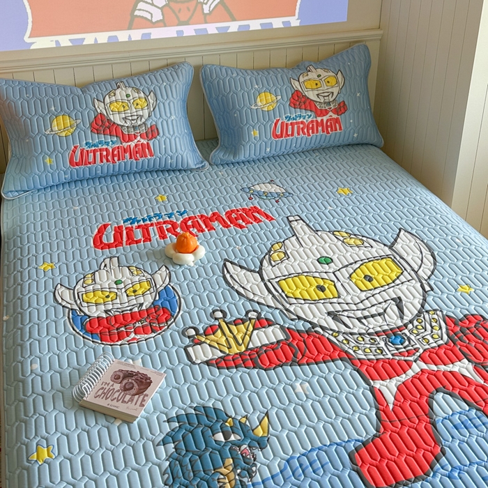 91家纺网 家纺一手货源 找家纺 金爱家 2025新款奥特曼乳胶凉席席子 乳胶-王牌特工