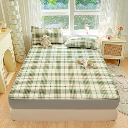 星座家纺 2025新款复合提花凉感丝凉席三件套床笠款 水木年华-床笠款