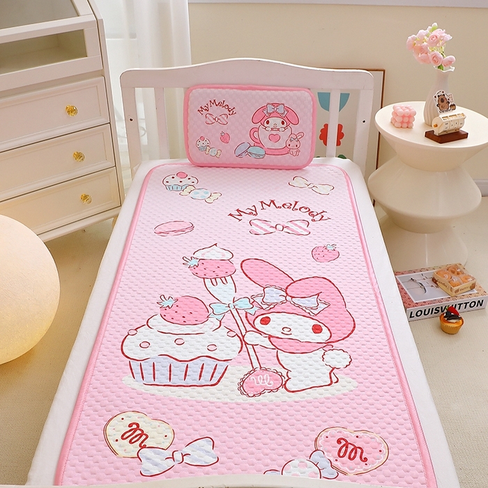 91家纺网 家纺一手货源 找家纺 （总）2025新款3D凉豆豆大版三丽鸥正版授权儿童凉席夏被三件套