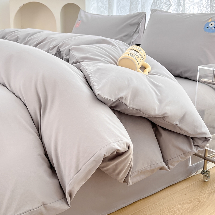 91家纺网 家纺一手货源 找家纺 （总）曼町家居 2025春夏新款40支全棉纯棉水洗棉刺绣四件套