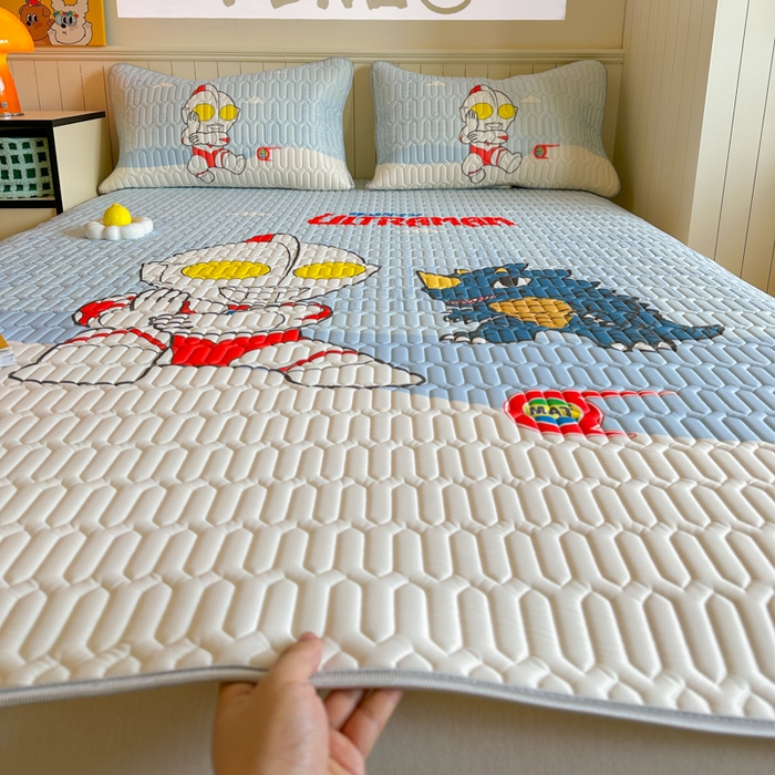 91家纺网 家纺一手货源 找家纺 金爱家 2025新款奥特曼乳胶凉席席子 乳胶-城市猎人