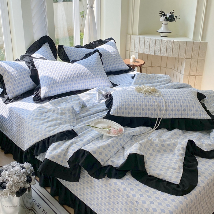 91家纺网 家纺一手货源 找家纺 （总）老k 2025新款水洗棉花边夏被夏凉被空调被