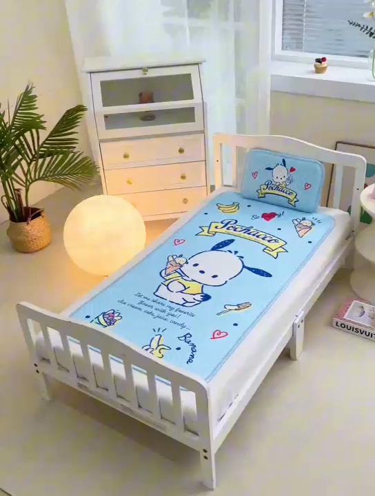 91家纺网 家纺一手货源 找家纺 2025新款3D凉豆豆大版三丽鸥正版授权儿童凉席夏被三件套 凉豆豆 帕恰狗