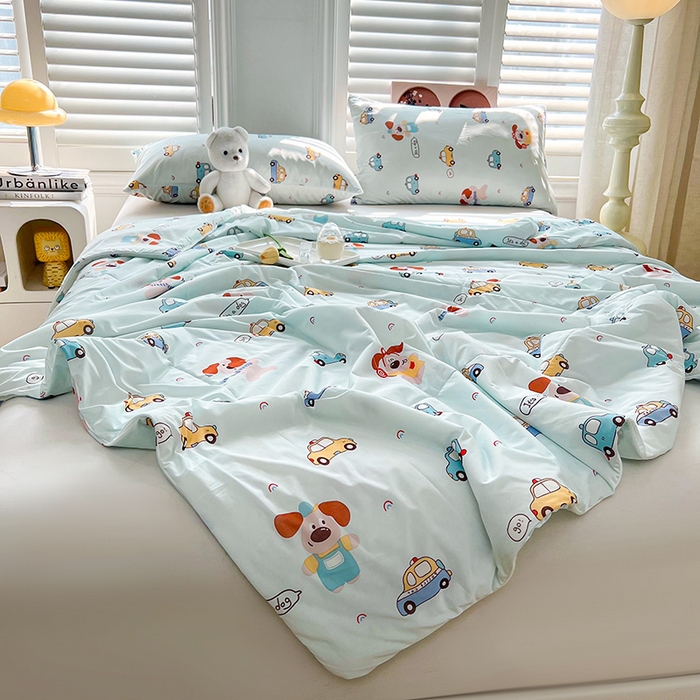 91家纺网 家纺一手货源 找家纺 （总）好梦来家纺（原锦茂家纺） 2025年新款A类数码印花纯色夏凉被凉感丝数夏被冰淇淋夏被空调被西瓜被真丝天丝