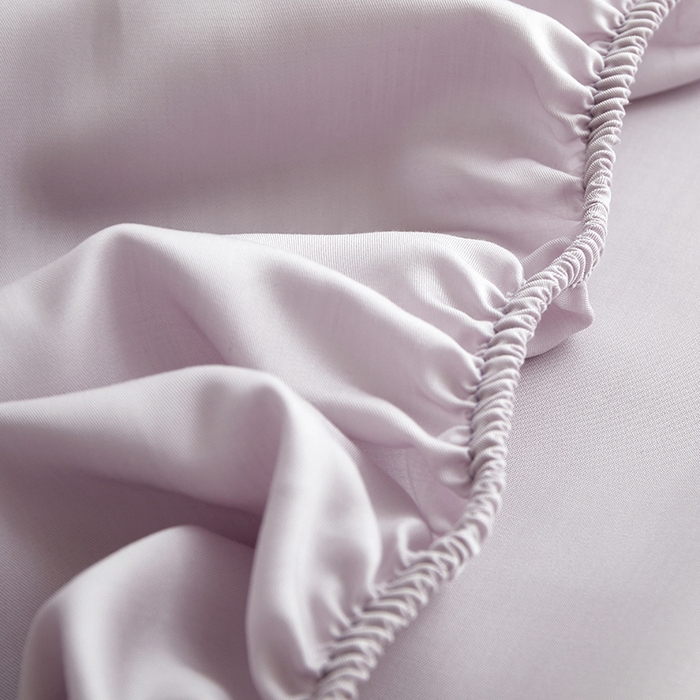 91家纺网 家纺一手货源 找家纺 寝柔2025春夏新款50S纯色天丝床笠单件席梦思床垫棕垫保护套凉感（有质检报告） 暮光紫