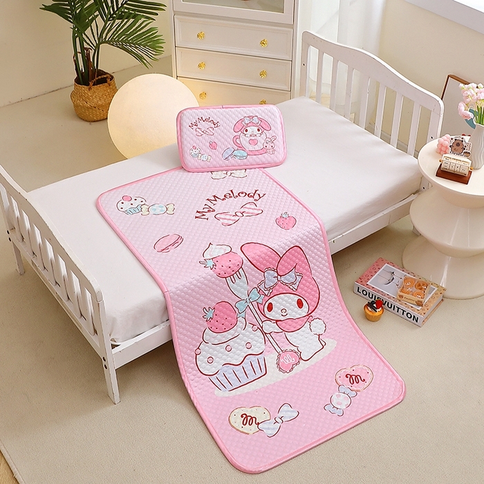 91家纺网 家纺一手货源 找家纺 （总）2025新款3D凉豆豆大版三丽鸥正版授权儿童凉席夏被三件套