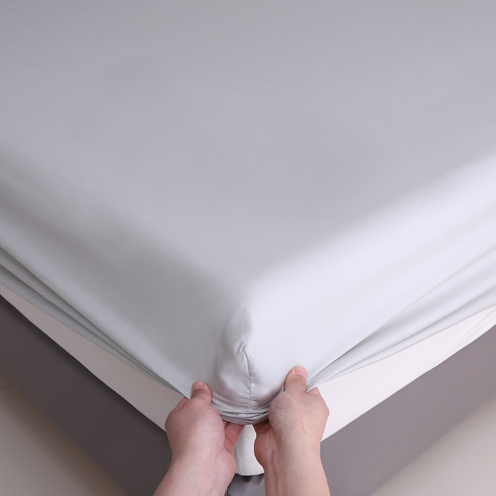 91家纺网 家纺一手货源 找家纺 寝柔2025春夏新款50S纯色天丝床笠单件席梦思床垫棕垫保护套凉感（有质检报告） 星空灰