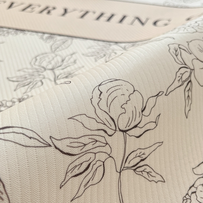 91家纺网 家纺一手货源 找家纺 星座家纺 2025新款复合提花凉感丝凉席三件套平铺款 午后茶花