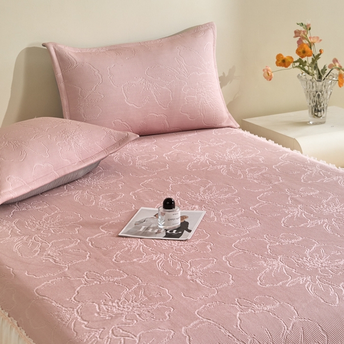 91家纺网 家纺一手货源 找家纺 （总）卡初家居（原微来） 2025新款乙纶冰豆豆渐变色床裙款凉席席子