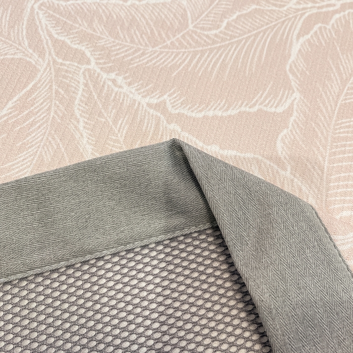 91家纺网 家纺一手货源 找家纺 星座家纺 2025新款复合提花凉感丝凉席三件套平铺款 叶之语-奶咖