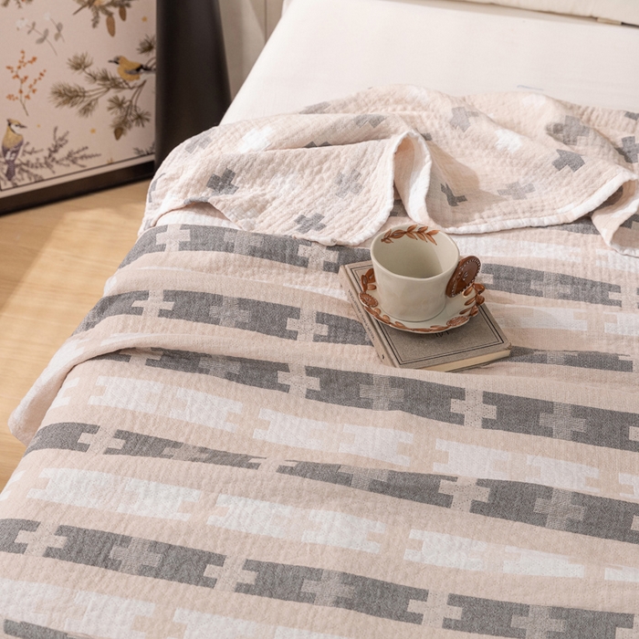 91家纺网 家纺一手货源 找家纺 （总）乐家毛巾被 2025春夏新款三层棉全棉纯棉毛巾被