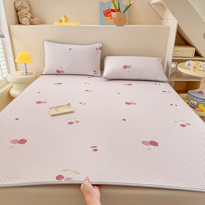 91家纺网 家纺一手货源 找家纺 （总）2025新款A类直播凉感冰豆豆凉席凉豆豆软席三件套空调席冰丝席子单凉席两件套【量大从优】