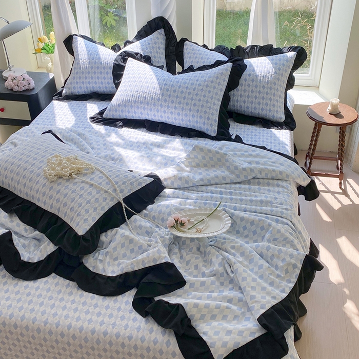 91家纺网 家纺一手货源 找家纺 （总）老k 2025新款水洗棉花边夏被夏凉被空调被