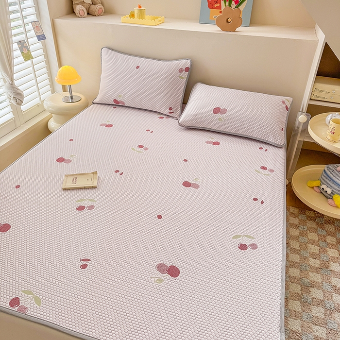 91家纺网 家纺一手货源 找家纺 （总）2025新款A类直播凉感冰豆豆凉席凉豆豆软席三件套空调席冰丝席子单凉席两件套【量大从优】