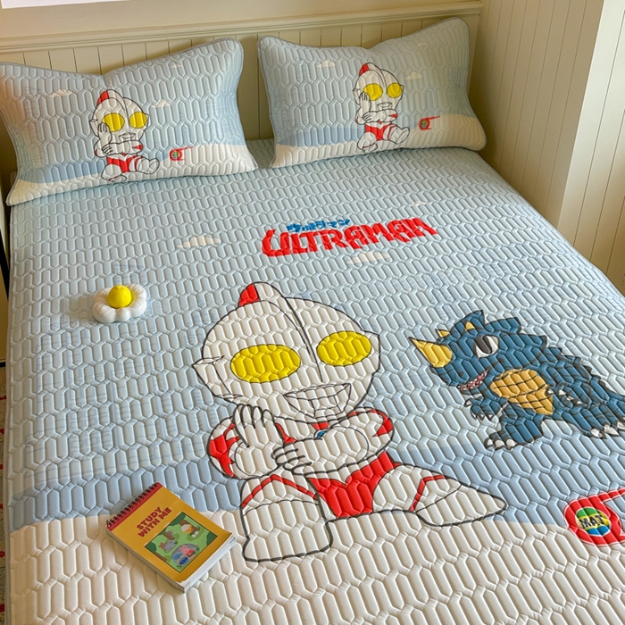 91家纺网 家纺一手货源 找家纺 金爱家 2025新款奥特曼乳胶凉席席子 乳胶-城市猎人