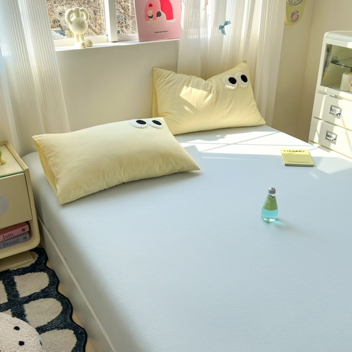 91家纺网 家纺一手货源 找家纺 丽涵家纺 丽涵新品 全棉色织水洗棉单品床笠-床笠三件套 绮梦兰