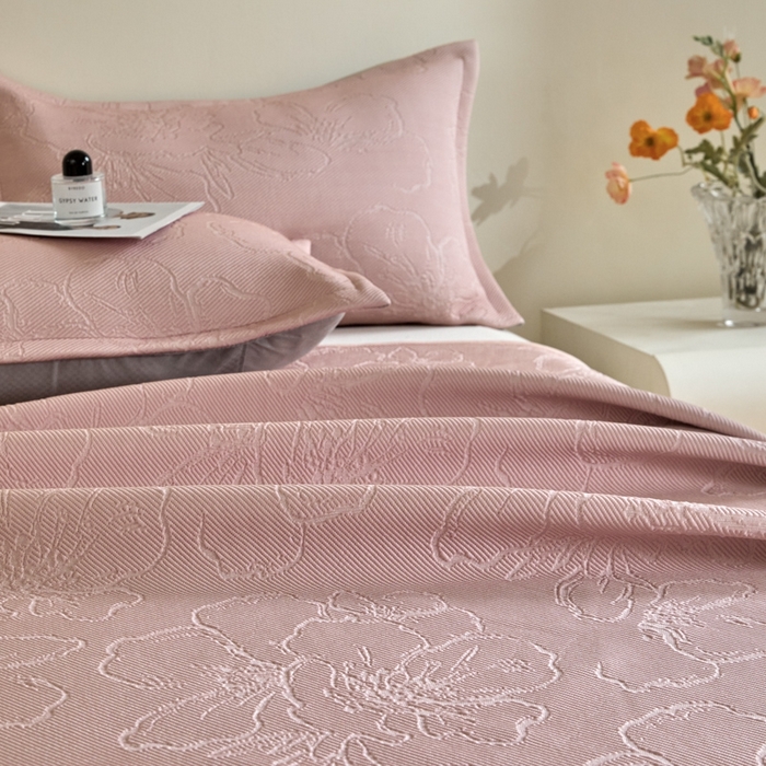 91家纺网 家纺一手货源 找家纺 （总）卡初家居（原微来） 2025新款乙纶冰豆豆渐变色床裙款凉席席子