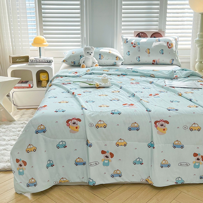 91家纺网 家纺一手货源 找家纺 （总）好梦来家纺（原锦茂家纺） 2025年新款A类数码印花纯色夏凉被凉感丝数夏被冰淇淋夏被空调被西瓜被真丝天丝