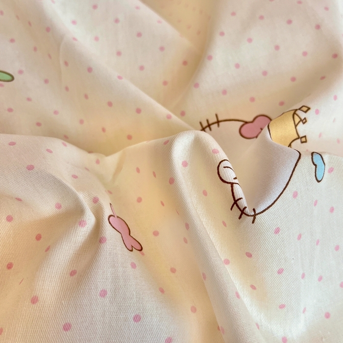 91家纺网 家纺一手货源 找家纺 Sweet dreams甜梦 2025新款全棉印花卡通小清新四件套草莓猫猫