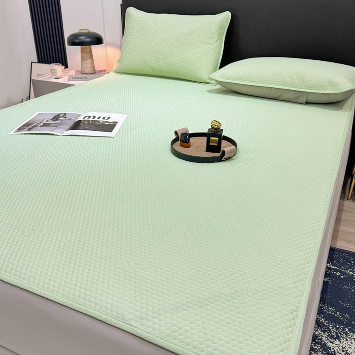 91家纺网 家纺一手货源 找家纺 （总）春寻家纺 2025爆款3D凉豆豆凉席三件套夏季凉感冰豆豆床单款冰丝席软席子可水洗