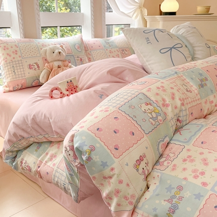 Sweet dreams甜梦 2025新款全棉印花卡通小清新四件套