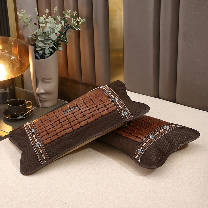 91家纺网 家纺一手货源 找家纺 梦叶草 2025新款夏季夏凉席枕冰藤竹条竹席枕芯草席麻将凉席茶香枕头 欧式圆角麻将茶香枕