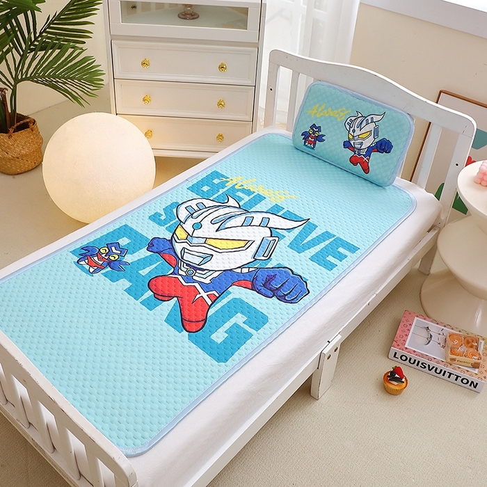 91家纺网 家纺一手货源 找家纺 八零年代  2025新款3D凉豆豆大版卡通儿童凉席夏被三件套冰豆豆凉席 凉豆豆赛 罗