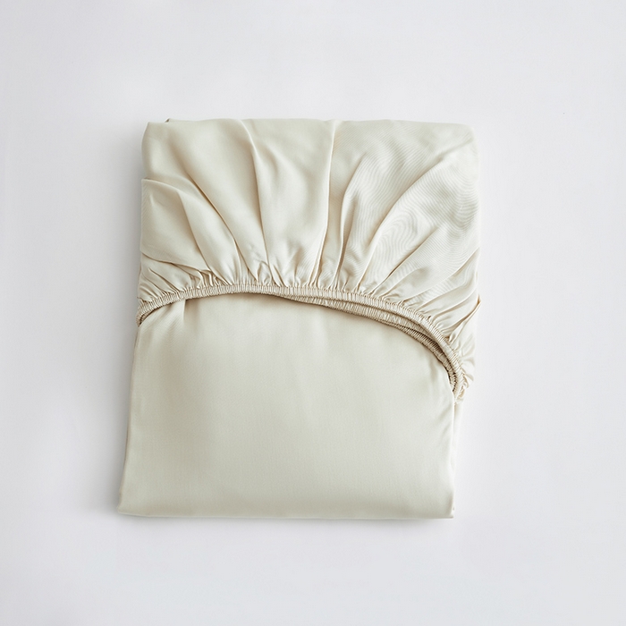 91家纺网 家纺一手货源 找家纺 寝柔2025春夏新款50S纯色天丝床笠单件席梦思床垫棕垫保护套凉感（有质检报告） 仙米色