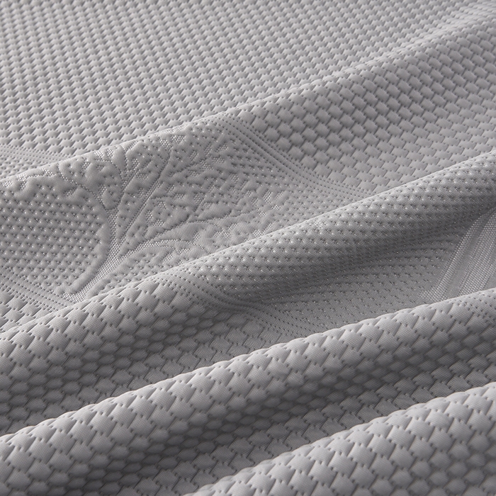 91家纺网 家纺一手货源 找家纺 诺梵家纺 2025新款 pe 乙纶立体提花凉豆豆席凉席床裙款【控价1.5米119 ；1.8米129；2.0米139】 金钱树-灰