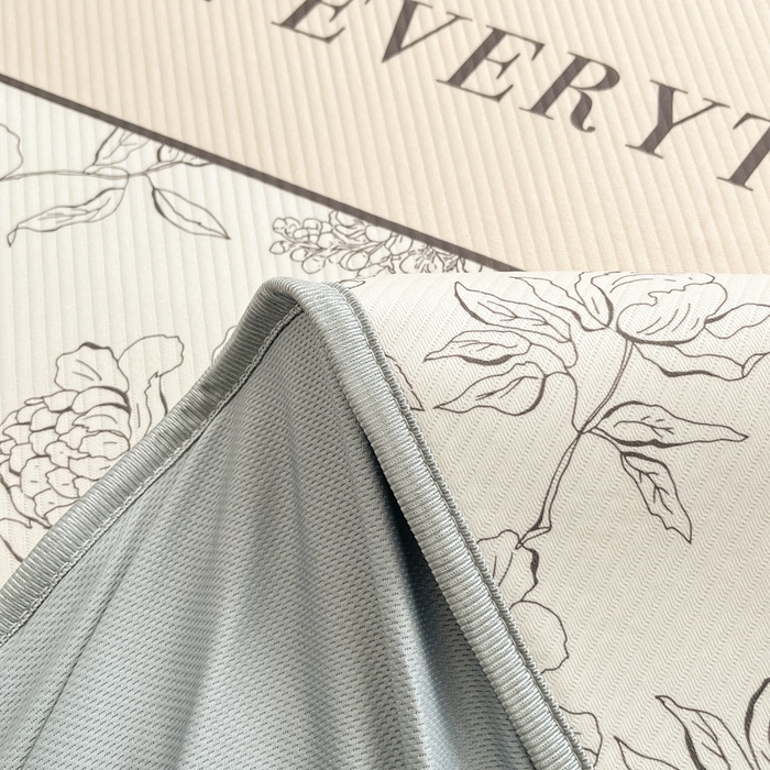 91家纺网 家纺一手货源 找家纺 星座家纺 2025新款复合提花凉感丝凉席三件套床笠款 午后茶花-床笠款