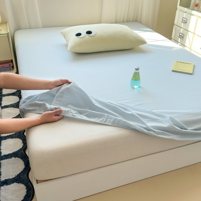 91家纺网 家纺一手货源 找家纺 丽涵家纺 丽涵新品 全棉色织水洗棉单品床笠-床笠三件套 绮梦兰