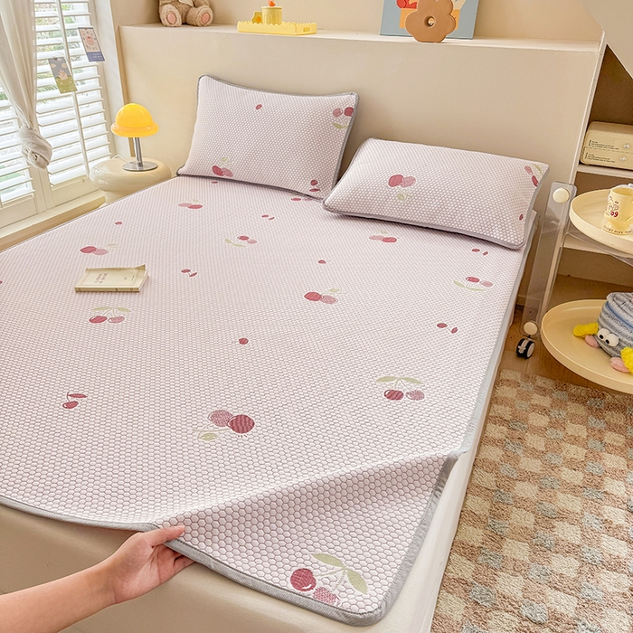 91家纺网 家纺一手货源 找家纺 （总）2025新款A类直播凉感冰豆豆凉席凉豆豆软席三件套空调席冰丝席子单凉席两件套【量大从优】