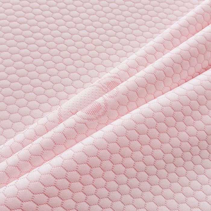 91家纺网 家纺一手货源 找家纺 雪鲨家纺  2025新款凉感冰豆豆凉席凉豆豆三件套冰丝提花软席PE 小熊粉