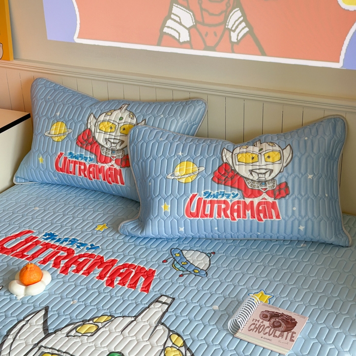 91家纺网 家纺一手货源 找家纺 金爱家 2025新款奥特曼乳胶凉席席子 乳胶-王牌特工